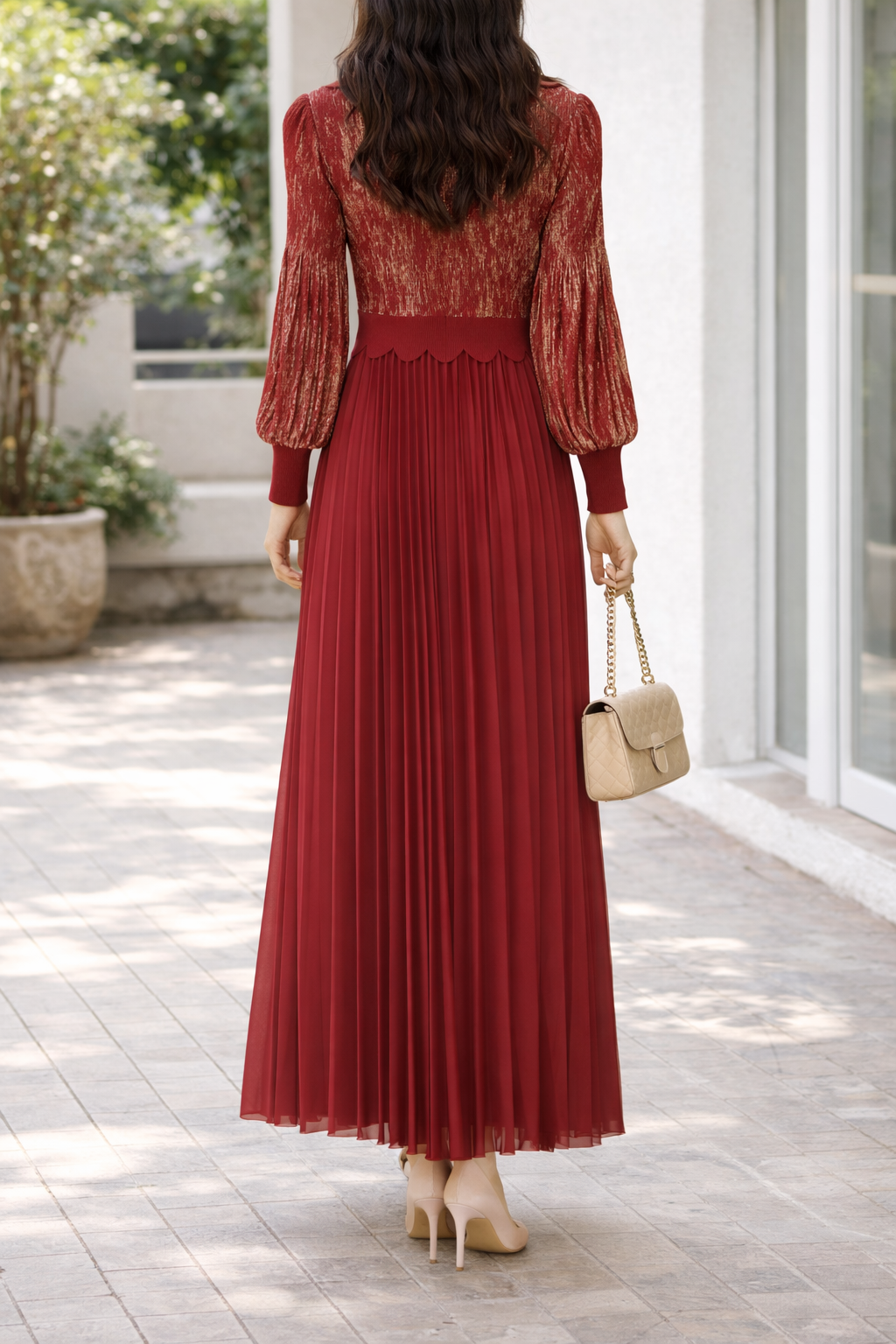 AA1102-Aurelia Pleated Dress