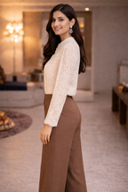 Pearl Blossom Lace Top