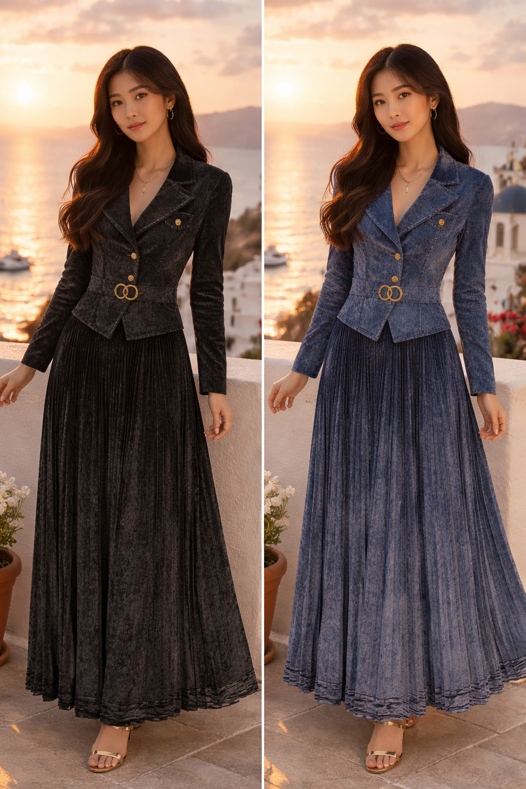 Royal Flow Pleated Ensemble