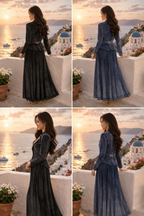 Royal Flow Pleated Ensemble