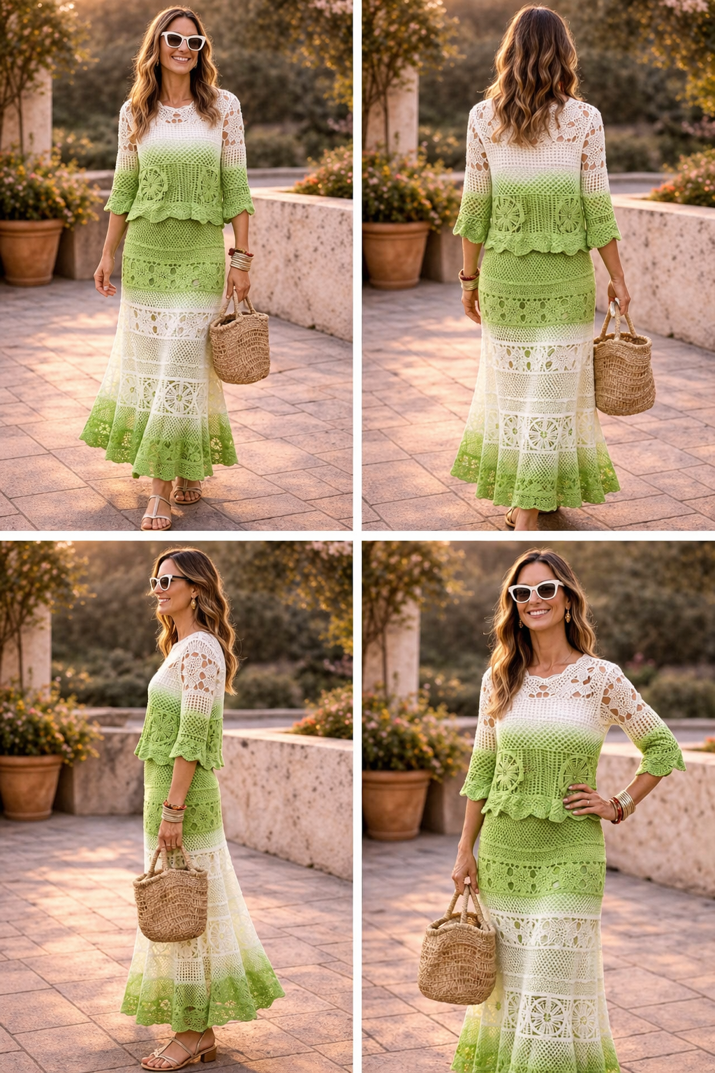 Pastel Wave Crochet Set
