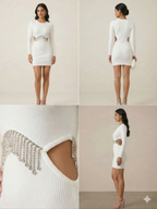 AP1734-Amethyst Glow Cutout Dress