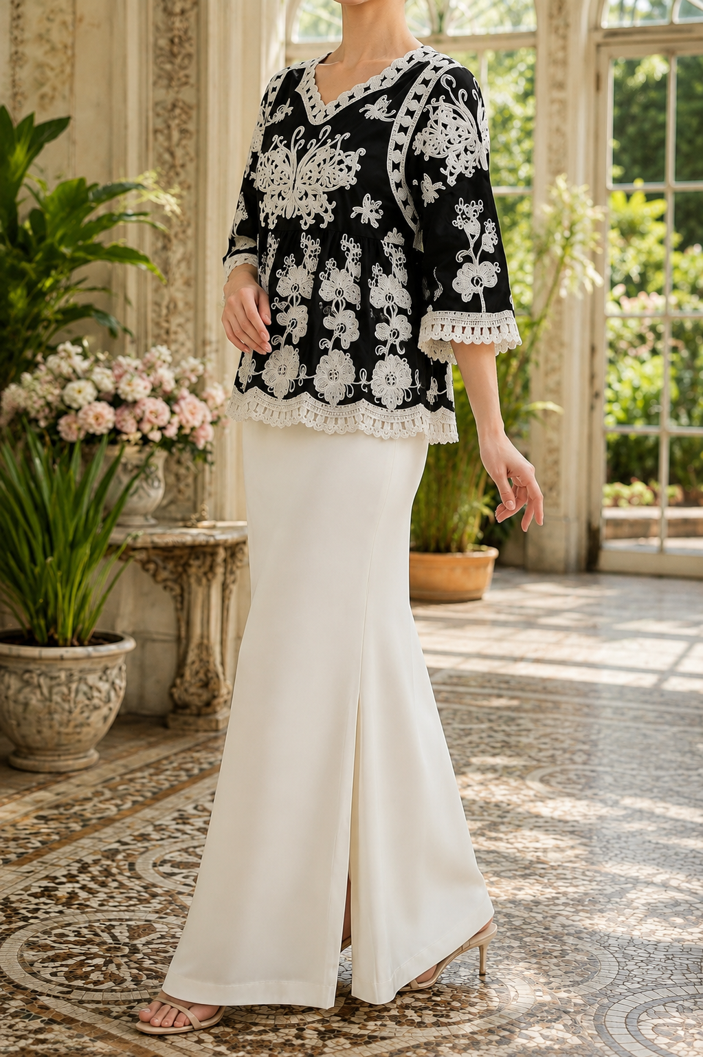 AA 0114C Garden Lace Top