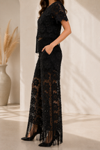 AA 0111F Lace Fringe Co-ord Set