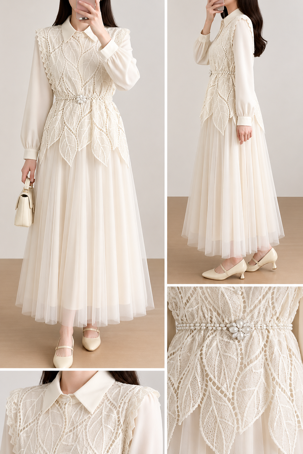 AA 117 Leaves Lace Dress