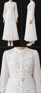 AA 0120 Pearl Luxe Lace Dress