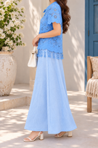 AA 0111F Aura Lace Pleated Set
