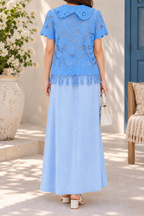 AA 0111F Aura Lace Pleated Set