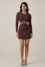AP1734-Amethyst Glow Cutout Dress