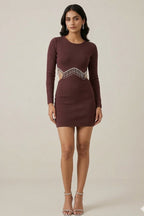 AP1734-Amethyst Glow Cutout Dress