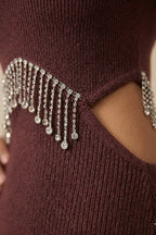 AP1734-Amethyst Glow Cutout Dress