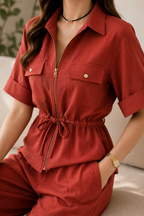 AA 0111F Breeze Linen Co-ord Set