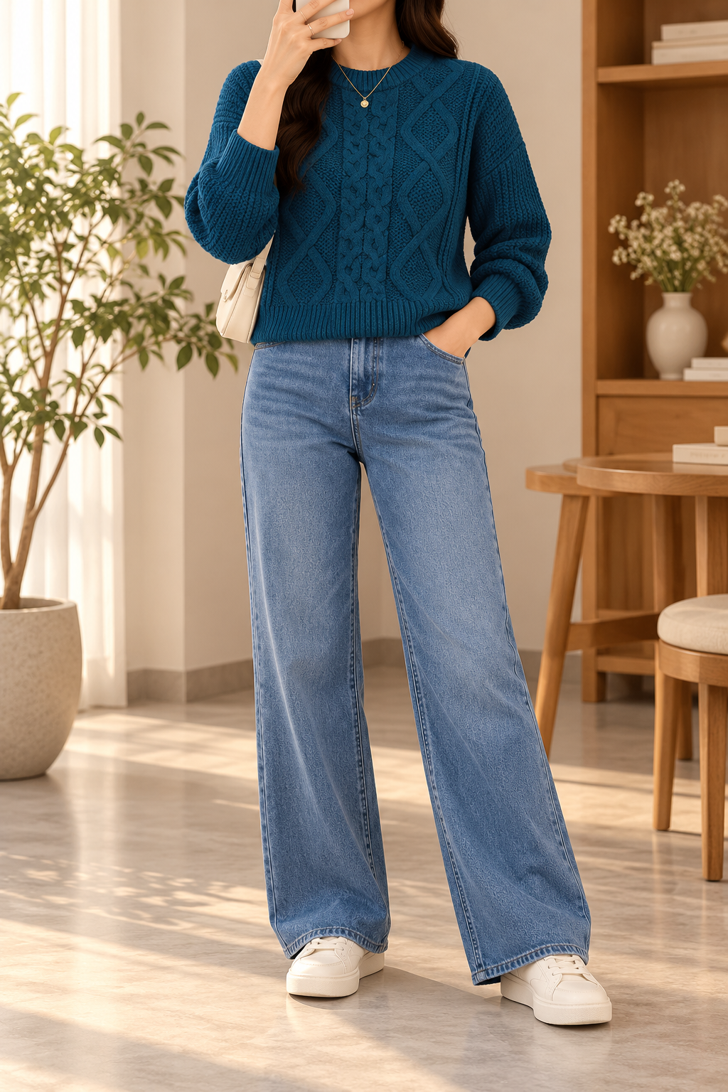 AA 011 Textured Cable-Knit Sweater
