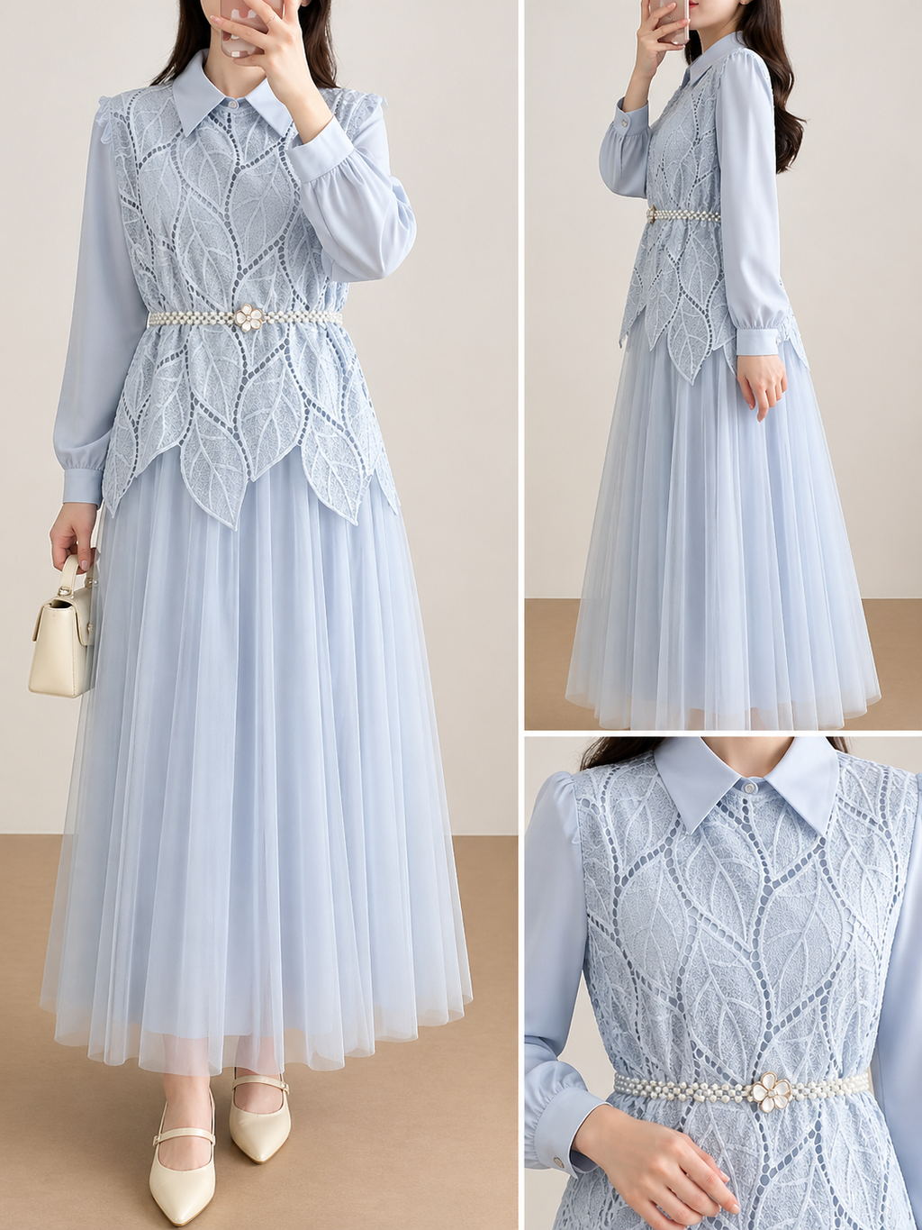 AA 117 Leaves Lace Dress