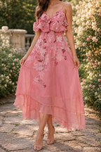 AA 0113C Rose Ruffle Dress