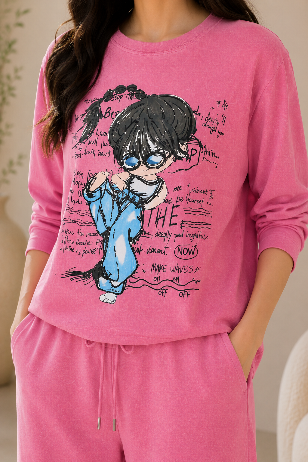 AA 0111C Cartoon Lounge Co-Ord Set