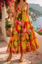 AA 0112C Sunset Tropicana Maxi Dress