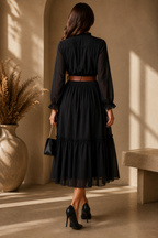 AA 0112C Midnight Grace Ruffle Dress