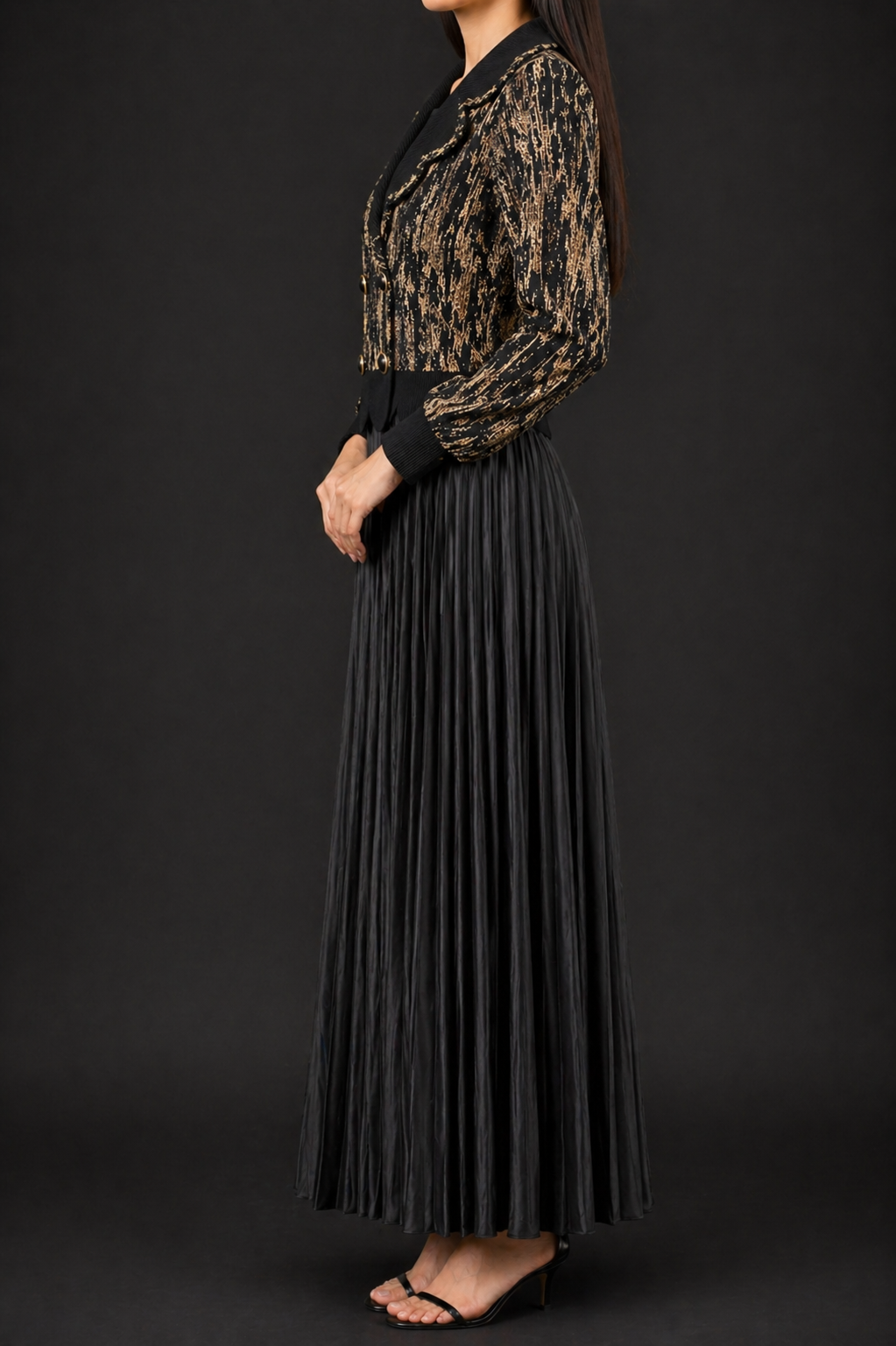 AA1102-Aurelia Pleated Dress