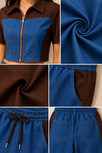 AA 0138 Denim Fusion Co-ord