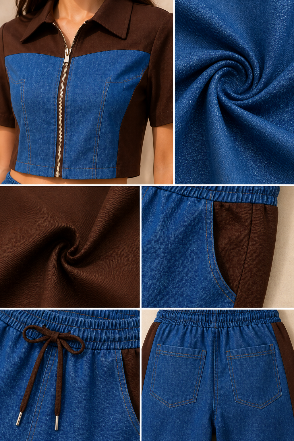 AA 0138 Denim Fusion Co-ord
