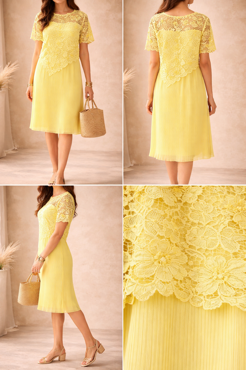 Azure Lace Elegance Dress