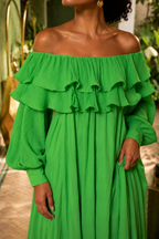 AA 0113C Emerald Breeze Maxi Dress