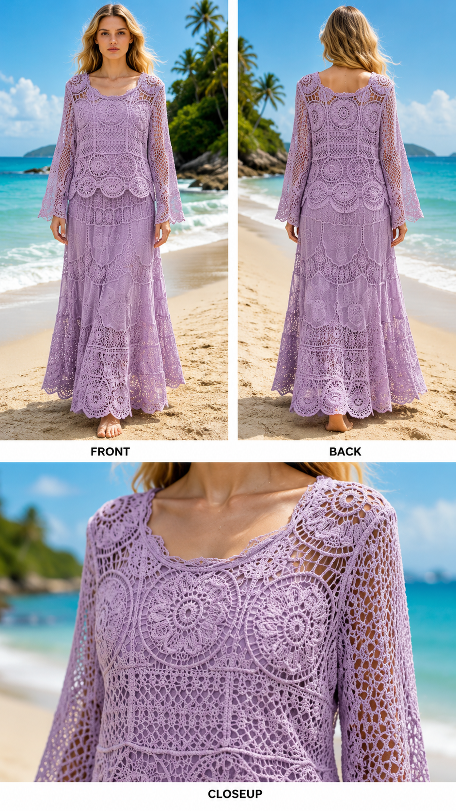 AA 0111C Aura Crochet Maxi Set