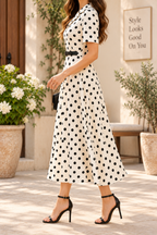 AA 0111 Polka Dot Shirt Dress