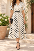 AA 0111 Polka Dot Shirt Dress