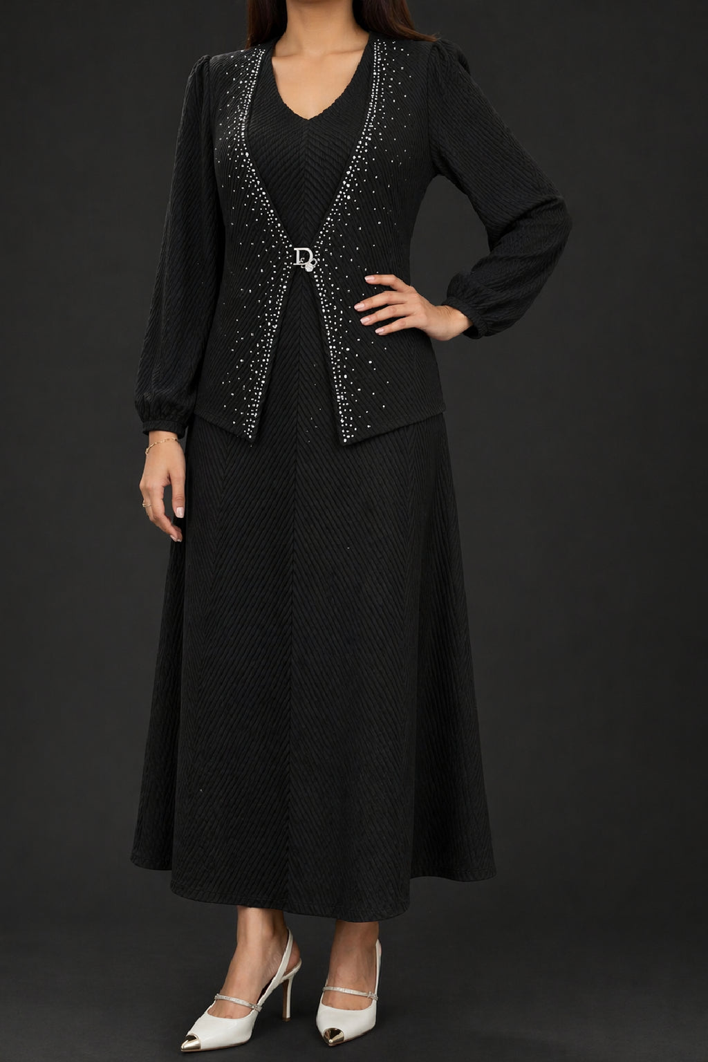 Fiery Elegance Co-ord Dress