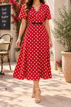AA 0111 Polka Dot Shirt Dress