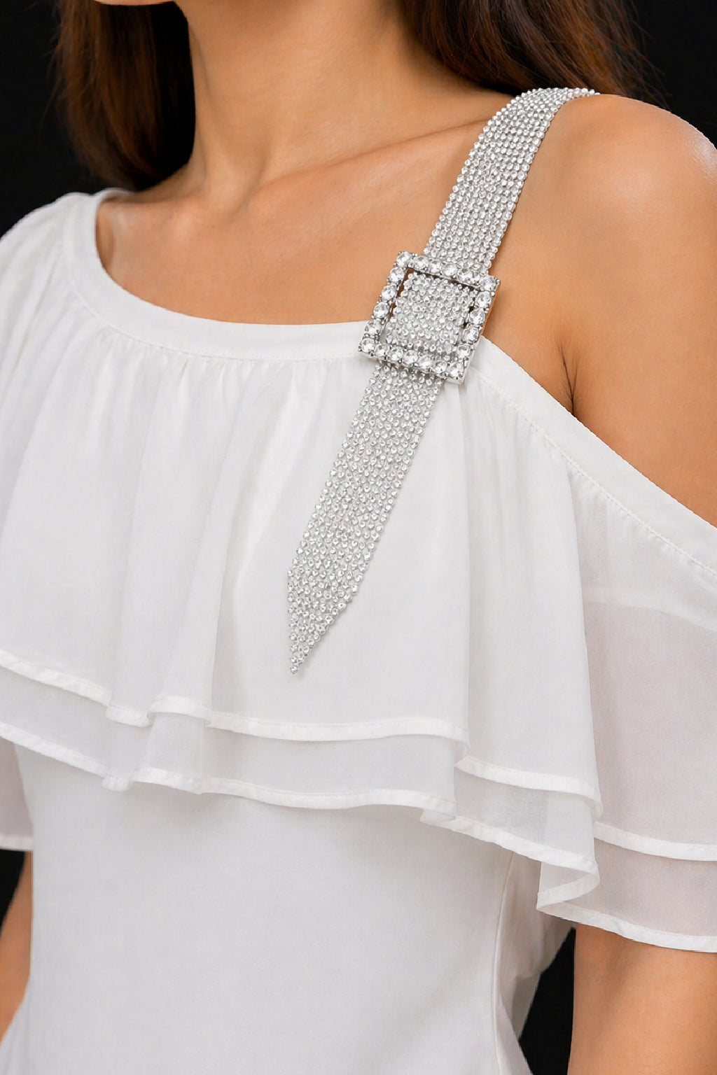 Crystal Strap Elegance Top