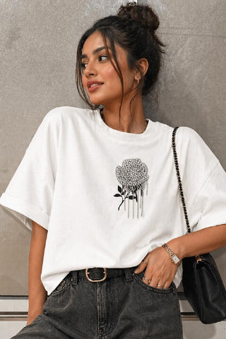Blush Crystal Bloom Tee