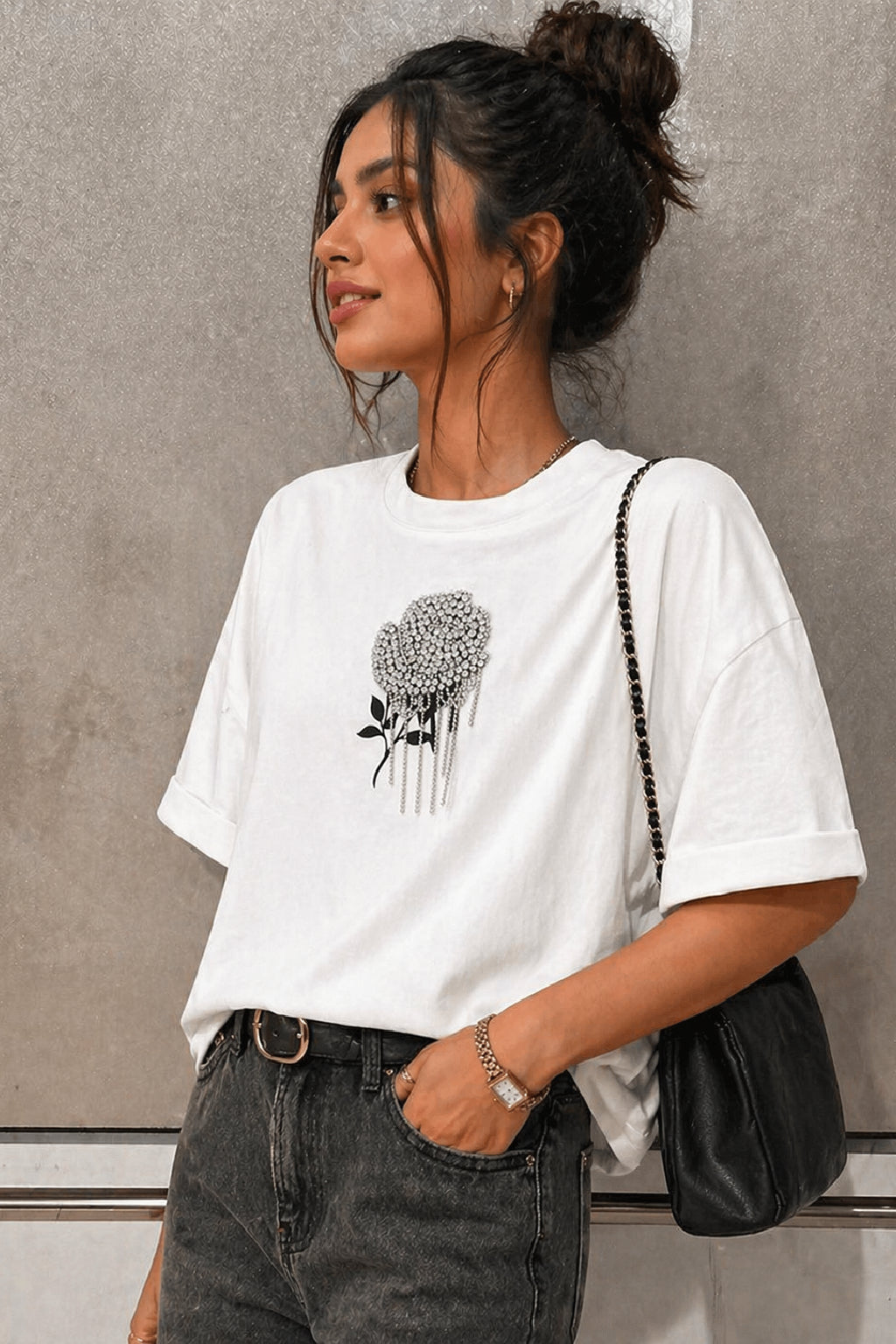 Blush Crystal Bloom Tee